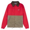 Stay Hungry Aborre Colorblock Coach Jacket Red / Khaki -Cheap Costume Store 19072 1