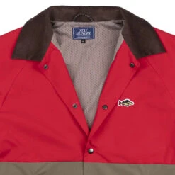 Stay Hungry Aborre Colorblock Coach Jacket Red / Khaki -Cheap Costume Store 19072 3