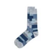 Anonymous Ism Patchwork Crew Socks Navy Melange -Cheap Costume Store 20836