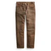 RRL By Ralph Lauren Slim Fit 5 Pocket Denim Distressed Brown Wash