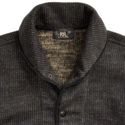 RRL By Ralph Lauren Shawl Cardigan Black Multi -Cheap Costume Store 22183 3