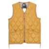 Taion Military Zip V Neck Vest Camel