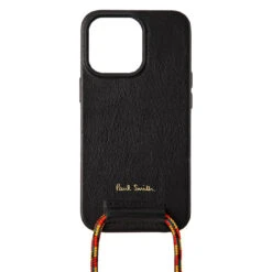 Paul Smith X Native Union Leather IPhone 13 Case Lanyard Black -Cheap Costume Store 23986 5