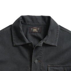 RRL By Ralph Lauren Finn Overshirt Black -Cheap Costume Store 24118 5