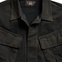 RRL By Ralph Lauren Thacker Pocket Overshirt Dark Grey -Cheap Costume Store 24119 3