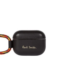 Paul Smith X Native Union Leather AirPod Pro Case Lanyard Black