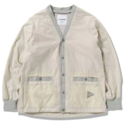 Front Page 30 And Wander Covered Rip Cardigan Off White