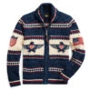 RRL By Ralph Lauren Logo Cotton-Blend Full-Zip Cardigan Indigo Cream Multi -Cheap Costume Store 24817 1