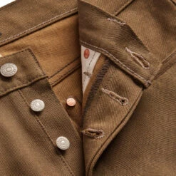 RRL By Ralph Lauren Slim Fit Full Length Jeans Rigid Olive -Cheap Costume Store 27201 4