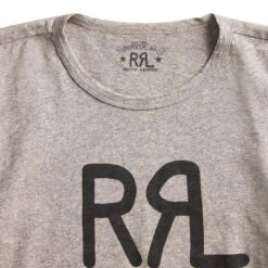 RRL By Ralph Lauren S/S Logo T-Shirt Heather Grey -Cheap Costume Store 27227 3
