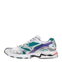 Mizuno Wave Rider 10 White / Silver / Teal Blue -Cheap Costume Store 27643 2