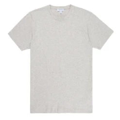 Sunspel Riviera Organic T-Shirt Grey Melange
