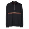 Paul Smith Half Zip Artist Stripe Sweatshirt Black -Cheap Costume Store 28120 1