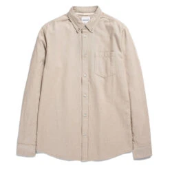 Norse Projects Anton Brushed Flannel Shirt Utility Khaki