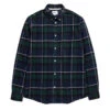 Norse Projects Anton Brushed Flannel Check Shirt Black Watch Check -Cheap Costume Store 28333 1