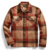 RRL By Ralph Lauren Plaid Wool Workshirt Jumper Orange Tan Multi -Cheap Costume Store 28616 1