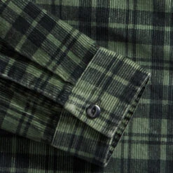 RRL By Ralph Lauren Corduroy Sport Shirt Green / Black -Cheap Costume Store 28930 3