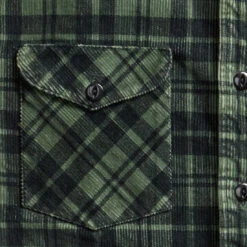 RRL By Ralph Lauren Corduroy Sport Shirt Green / Black -Cheap Costume Store 28930 4