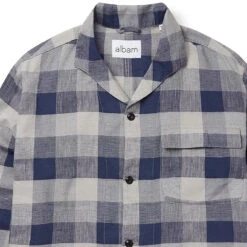 Albam Miles Shirt Blue Check -Cheap Costume Store Albam Miles Shirt Blue Check Albam 1656067578