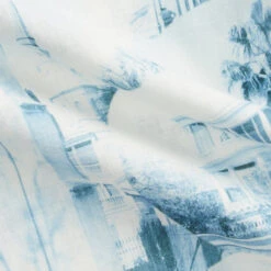 RRL By Ralph Lauren Postcard-Print Linen-Cotton Camp Shirt Cream/Blue -Cheap Costume Store NEWClothingtemplate 0000 Layer154