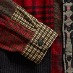 RRL By Ralph Lauren Patchwork Workshirt Red / Multi -Cheap Costume Store NEWClothingtemplate 0003 Layer3