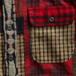 RRL By Ralph Lauren Patchwork Workshirt Red / Multi -Cheap Costume Store NEWClothingtemplate 0004 Layer2