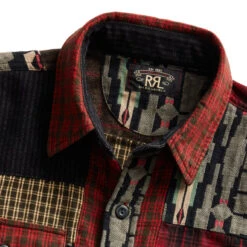 RRL By Ralph Lauren Patchwork Workshirt Red / Multi -Cheap Costume Store NEWClothingtemplate 0005 Layer1