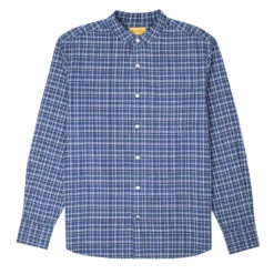 Original Madras Trading Co. No.19 Band Collar Shirt Light Blue