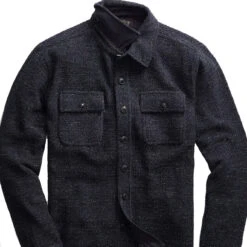 RRL By Ralph Lauren Workshirt Sweater Navy / Black -Cheap Costume Store RRL By Ralph Lauren Workshirt Sweater Navy Black 18589 3