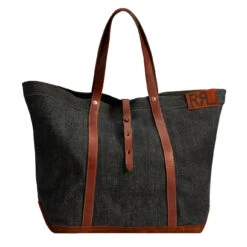 RRL By Ralph Lauren Leather-Trim Denim Tote Indigo