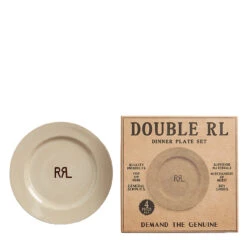 RRL By Ralph Lauren Logo Plate Set Cream / Brown -Cheap Costume Store RRL by Ralph Lauren Logo Plate Set Cream Brown 26527 2