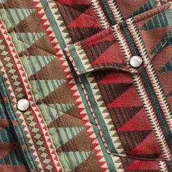 RRL By Ralph Lauren Quilted Jacquard Overshirt Red / Multi -Cheap Costume Store RRL by Ralph Lauren Quilted Jacquard Overshirt Red Multi 4