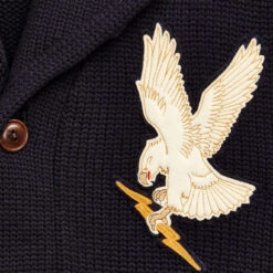 RRL By Ralph Lauren Appliqued Wool Cardigan Navy -Cheap Costume Store RRLbyRalphLaurenAppliquedWoolCardiganNavy 4