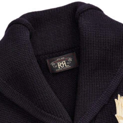 RRL By Ralph Lauren Appliqued Wool Cardigan Navy -Cheap Costume Store RRLbyRalphLaurenAppliquedWoolCardiganNavy 5