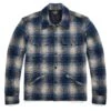 RRL By Ralph Lauren Plaid Wool-Cashmere Workshirt Jumper Blue Multi