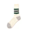 RoToTo Coarse Ribbed Oldschool Crew Socks Green / Charcoal -Cheap Costume Store RoToTo Coarse Ribbed Oldschool Crew Socks Green Charcoal 21616 1